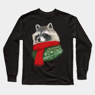 Winter Raccoon Long Sleeve T-Shirt